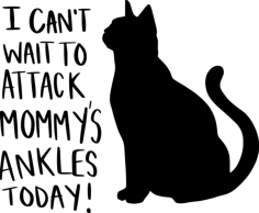 Funny Cat 3 Sketch Sticker Outline Svg File, Free Vectors File